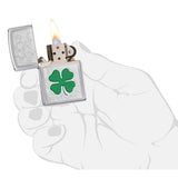 ZIPPO #24699 CLOVER HIGH POLISH CHROME LIGHTER