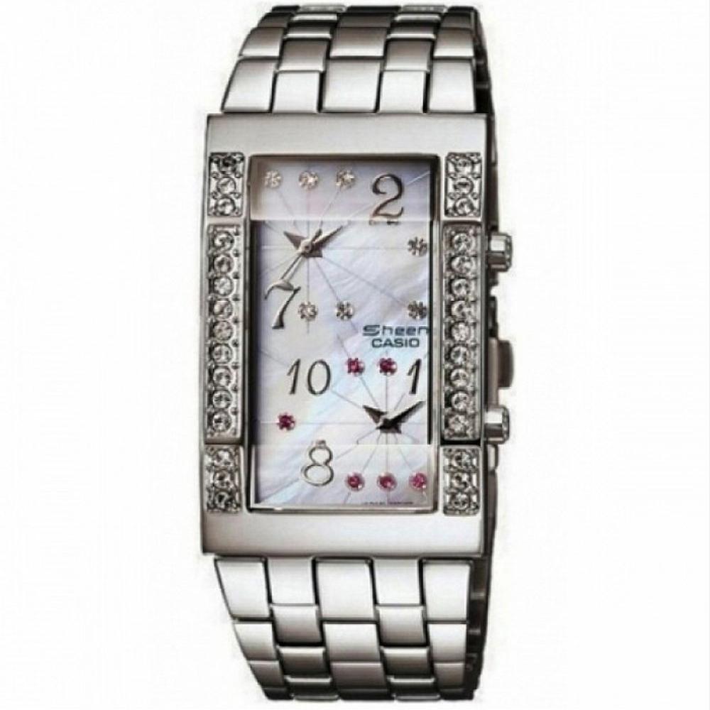 CASIO SHEEN SHE-4018D-7ADR DUAL TIME WOMEN'S WATCH - H2 Hub Watches