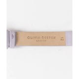 OLIVIA BURTON Secret Garden Violet Rose Gold Gray Leather Women's Watch OB16FS106