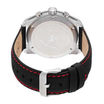 FERRARI SCUDERIA PRIMATO CHRONOGRAPH SILVER STAINLESS STEEL 0830444 BLACK LEATHER STRAP MEN'S WATCH - H2 Hub Watches
