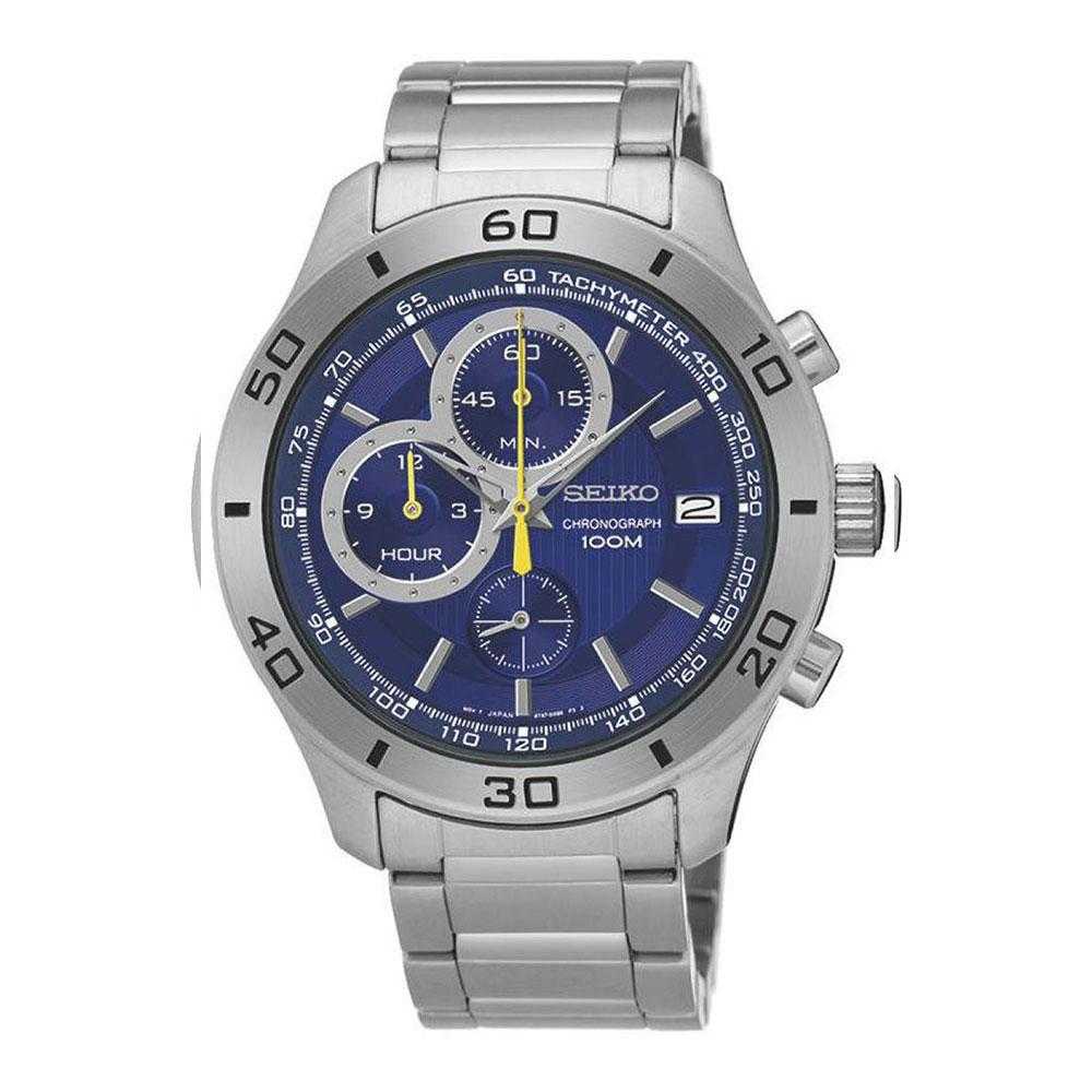 SEIKO GENERAL SSB185P1 CHRONOGRAPH STAINLESS STEEL MEN'S SILVER WATCH - H2 Hub Watches