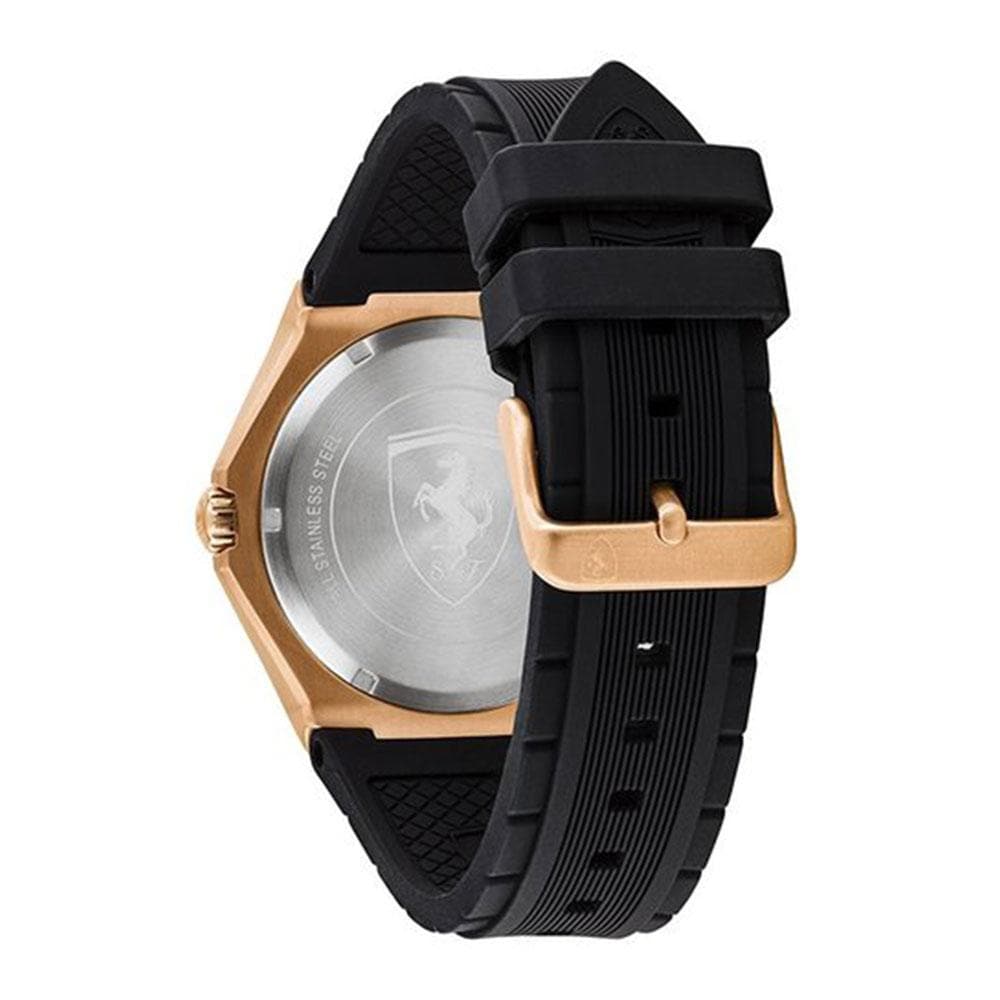 FERRARI ASPIRE 0830553 BLACK SILICONE STRAP MEN'S WATCH - H2 Hub Watches