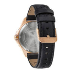 FERRARI SCUDERIA PILOTA ANALOG QUARTZ GOLD STAINLESS STEEL 830522 BLACK LEATHER STRAP MEN'S WATCH - H2 Hub Watches