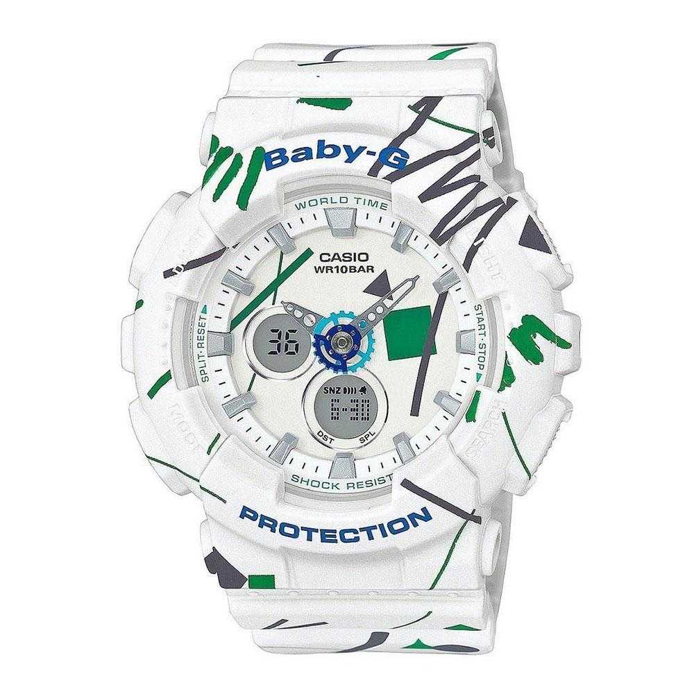 CASIO BABY-G BA-120SC-7ADR DIGITAL QUARTZ WHITE RESIN WOMEN'S WATCH - H2 Hub Watches