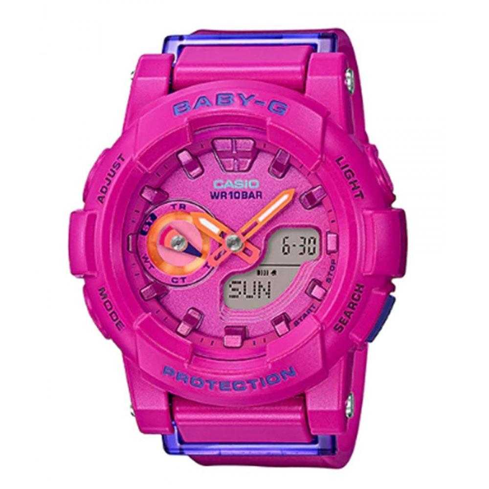 CASIO BABY-G BGA-185FS-4ADR DIGITAL QUARTZ PINK RESIN WOMEN'S WATCH - H2 Hub Watches