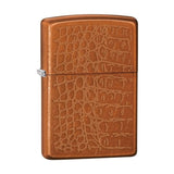 ZIPPO #29246 REG ICE CROCODILE LIGHTER BROWN
