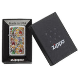 Zippo Lighter Silver Stainless Steel Floral Design #29702