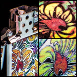 Zippo Lighter Silver Stainless Steel Floral Design #29702