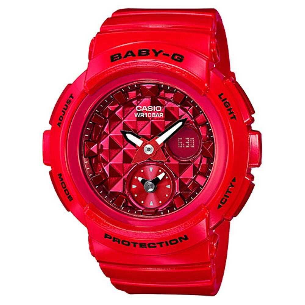 CASIO BABY-G BGA-195M-4ADR DIGITAL QUARTZ RED RESIN WOMEN'S WATCH - H2 Hub Watches