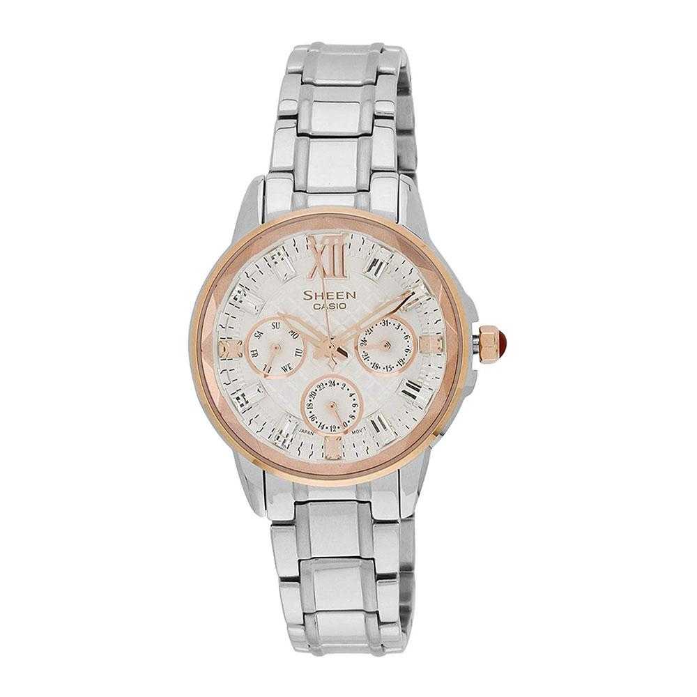 CASIO SHEEN SHE-3029SG-7AUDR QUARTZ TWO TONE STAINLESS STEEL WOMEN'S WATCH - H2 Hub Watches