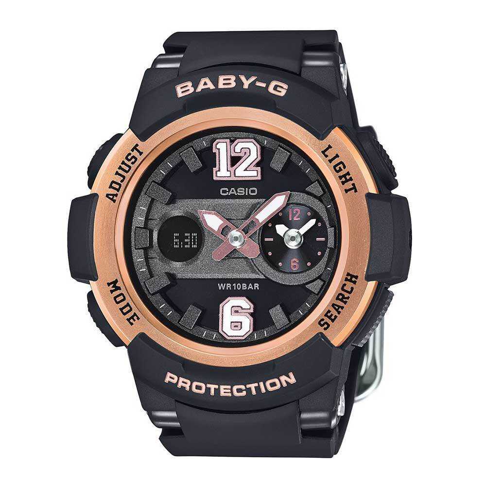 CASIO BABY-G BGA-210-1BDR DIGITAL QUARTZ BLACK GOLD RESIN WOMEN'S WATCH - H2 Hub Watches