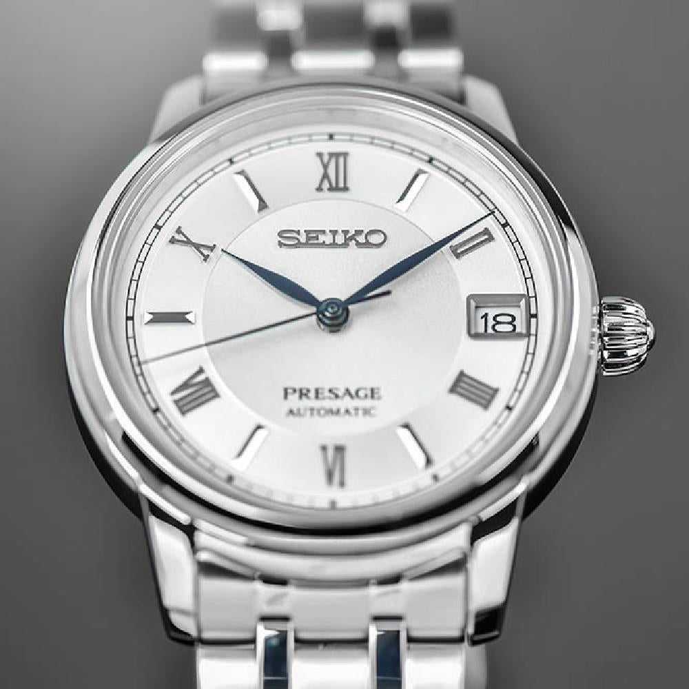 SEIKO PRESAGE SRP857J1 AUTOMATIC STAINLESS STEEL WOMEN'S SILVER WATCH - H2 Hub Watches