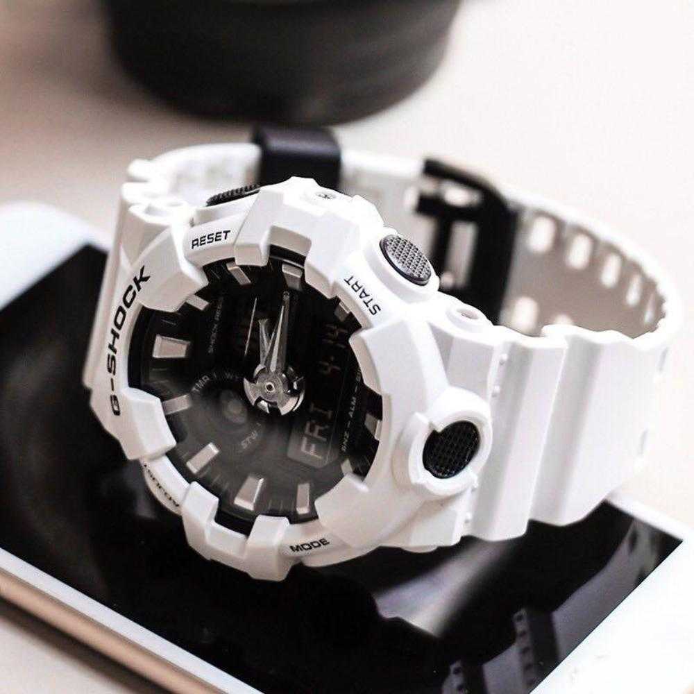 CASIO G-SHOCK GA-700-7ADR DIGITAL QUARTZ WHITE RESIN MEN'S WATCH - H2 Hub Watches