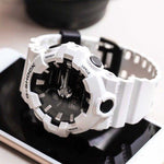 CASIO G-SHOCK GA-700-7ADR DIGITAL QUARTZ WHITE RESIN MEN'S WATCH - H2 Hub Watches