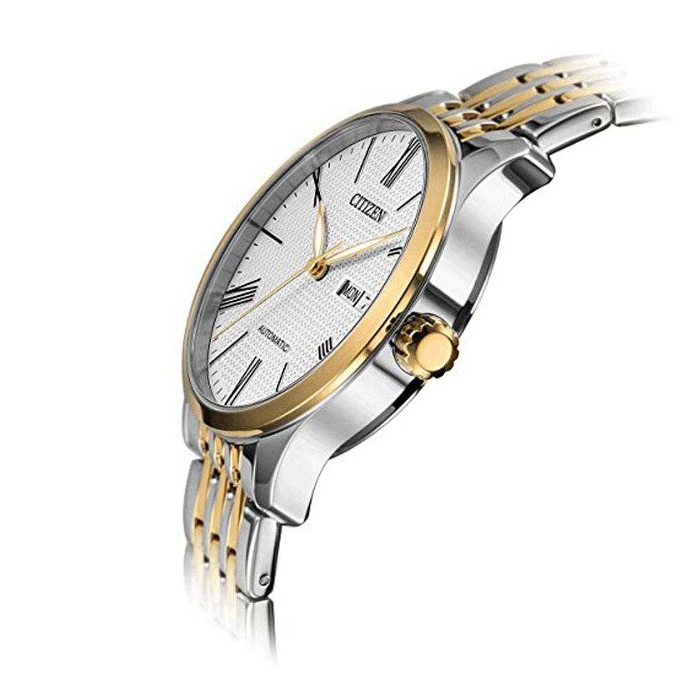 CITIZEN NH8354-58AB AUTOMATIC TWO TONE GOLD STAINLESS STEEL MEN'S WATCH - H2 Hub Watches