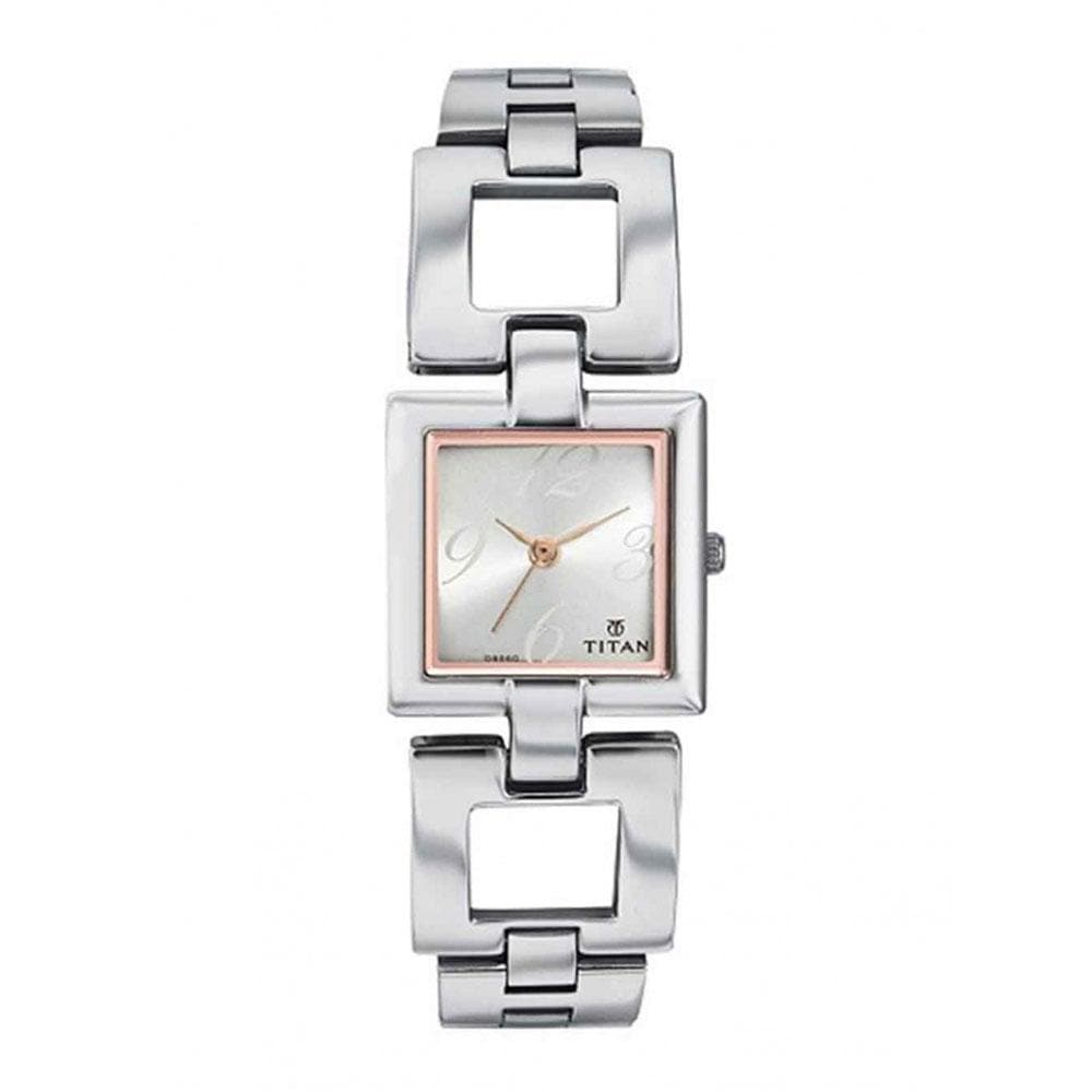 TITAN TAGGED SILVER DIAL 2484SM01 WOMEN'S WATCH - H2 Hub Watches