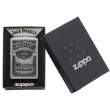 ZIPPO JACK DANIEL'S HIGH POLISH CHROME LIGHTER EMBLEM ATTACHED #250JD/427