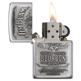 ZIPPO JIM BEAM HIGH POLISH CHROME LIGHTER EMBLEM ATTACHED #250JB/928