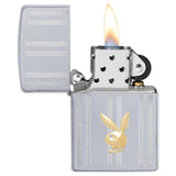 ZIPPO SATIN CHROME PLAYBOY BUNNY LIGHTER #29777