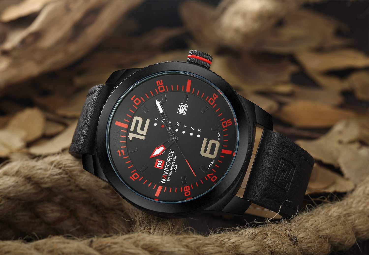 NAVIFORCE NF9063-B-R-B MEN'S ANALOG WATCH - H2 Hub Watches