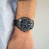 CITIZEN CA4485-85E ECO-DRIVE CHRONOGRAPH BLACK DIAL STAINLESS STEEL STRAP MEN'S WATCH
