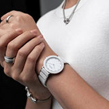 BERING 30534-754 WHITE CERAMIC BAND STAINLESS STEEL WOMEN'S WATCH