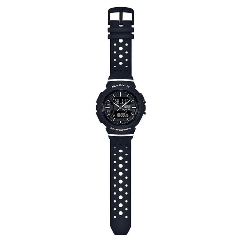 CASIO BABY-G BGA-240-1A1DR RUNNING DIGITAL QUARTZ BLACK RESIN WOMEN'S WATCH - H2 Hub Watches