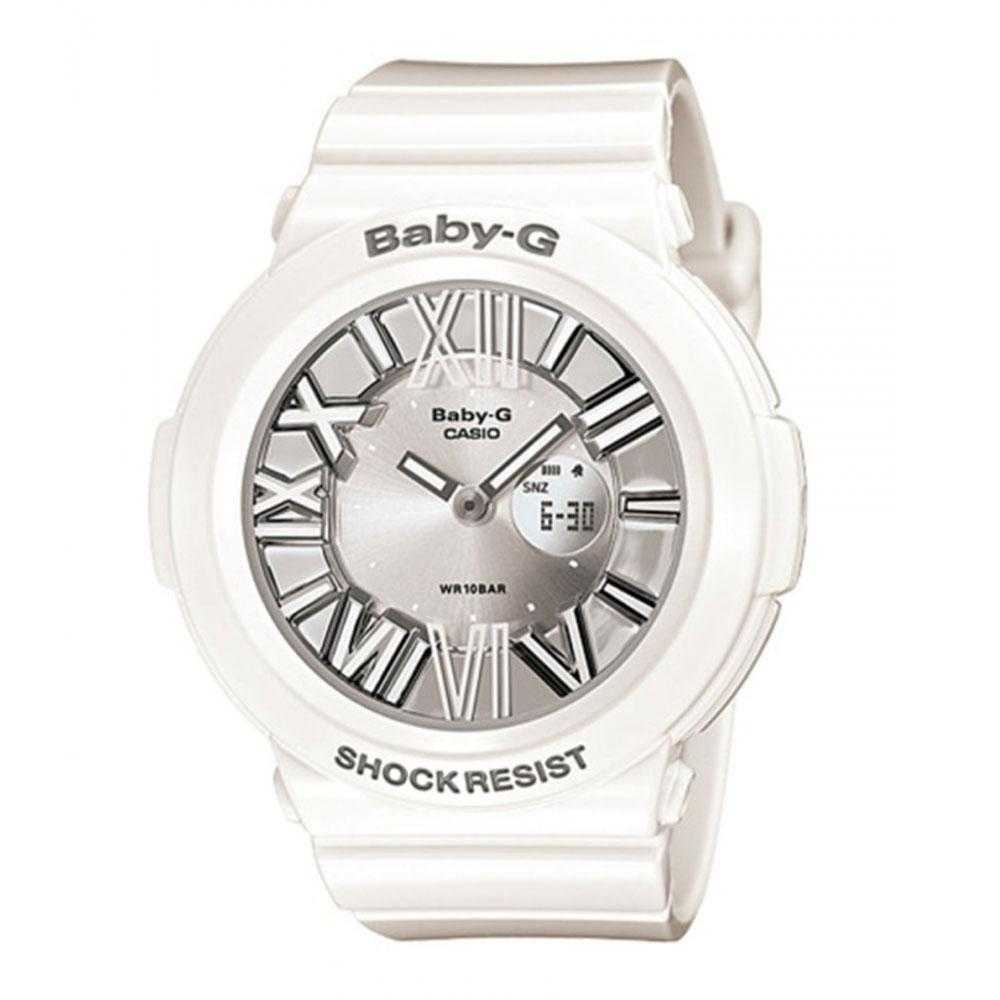 CASIO BABY-G BGA-160-7B1DR NEON ILLUMINATOR DIGITAL QUARTZ WHITE RESIN WOMEN'S WATCH - H2 Hub Watches