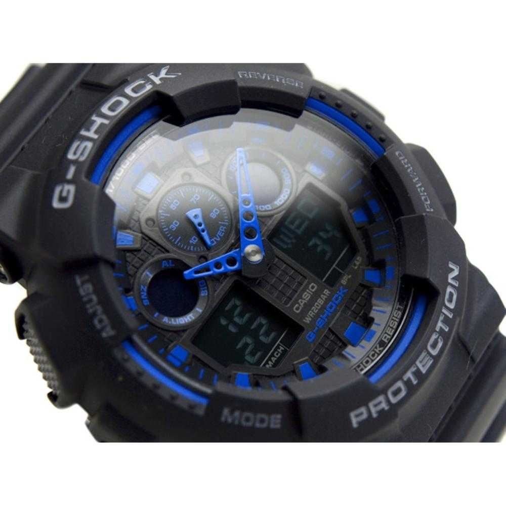 CASIO G-SHOCK GA-100-1A2DR DIGITAL QUARTZ BLACK RESIN MEN'S WATCH - H2 Hub Watches