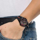 FERRARI SCUDERIA REDREV ANALOG QUARTZ BLACK RESIN 0840004 SILICONE STRAP MEN'S WATCH - H2 Hub Watches