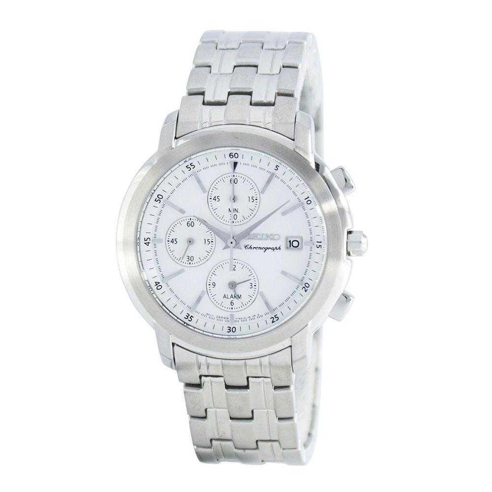 SEIKO GENERAL SNAB75P1 CHRONOGRAPH STAINLESS STEEL MEN'S SILVER WATCH - H2 Hub Watches