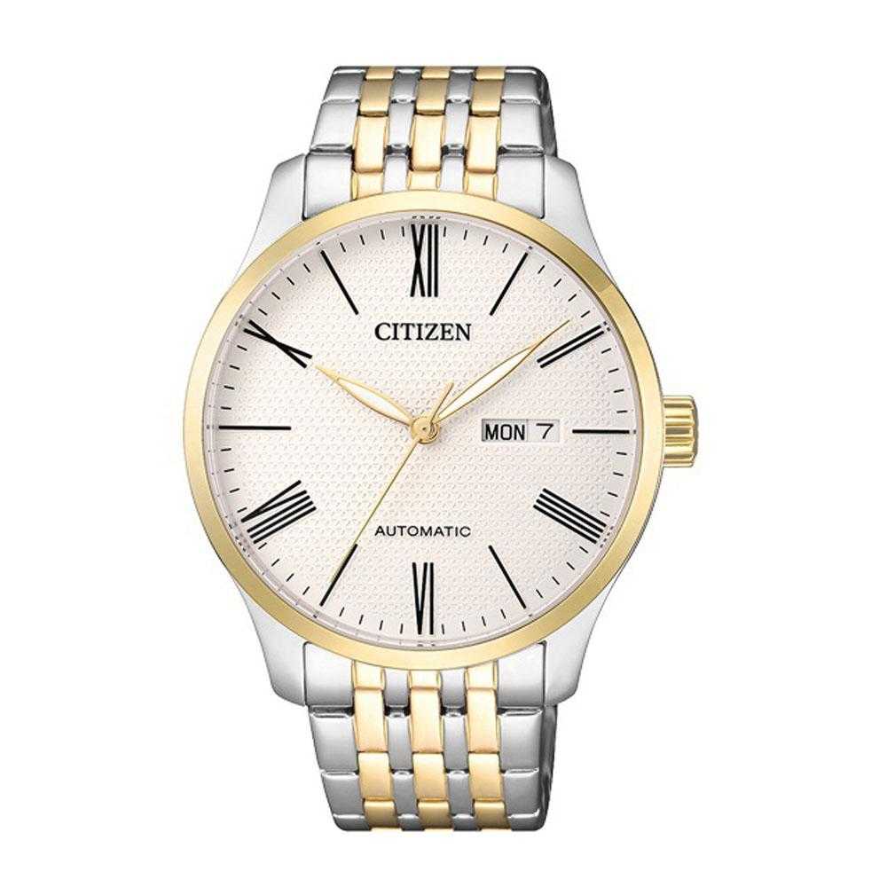 CITIZEN NH8354-58AB AUTOMATIC TWO TONE GOLD STAINLESS STEEL MEN'S WATCH - H2 Hub Watches