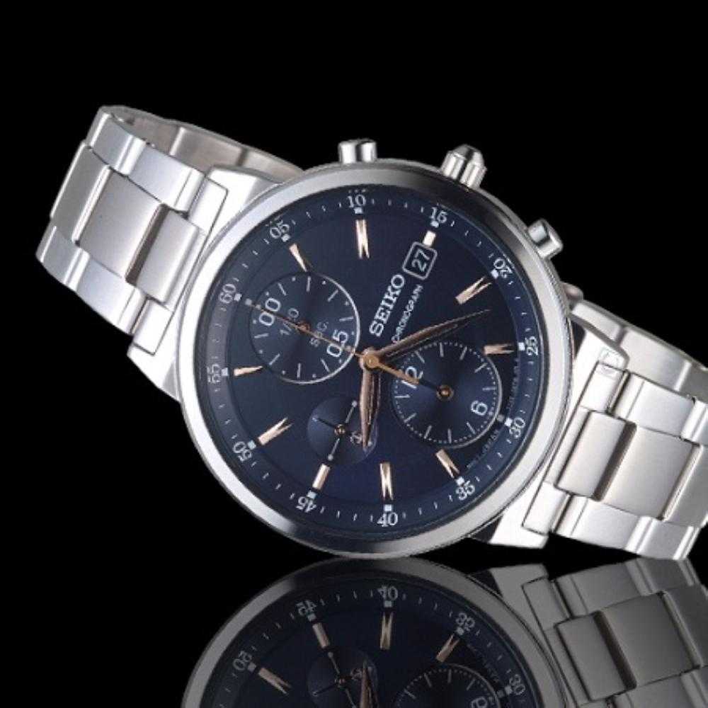 SEIKO GENERAL SNDV21P1 CHRONOGRAPH STAINLESS STEEL WOMEN'S SILVER WATCH - H2 Hub Watches