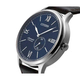 CITIZEN NJ0090-21L AUTOMATIC TITANIUM BLACK LEATHER STRAP MEN'S WATCH - H2 Hub Watches