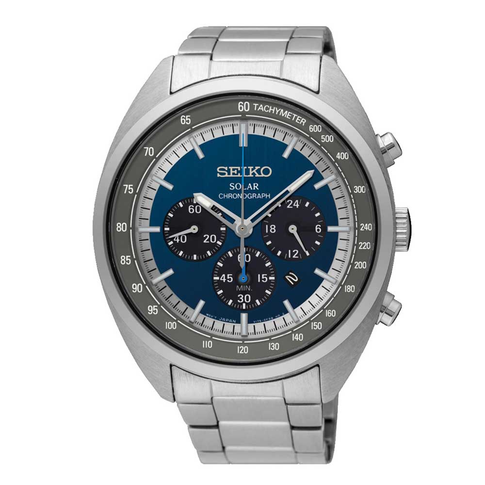 SEIKO GENERAL SSC619P1 CHRONOGRAPH STAINLESS STEEL MEN'S SILVER WATCH - H2 Hub Watches