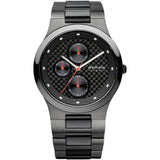 BERING 32339-782 CERAMIC COLLECTION STAINLESS STEEL BAND BLACK DIAL MEN'S WATCH