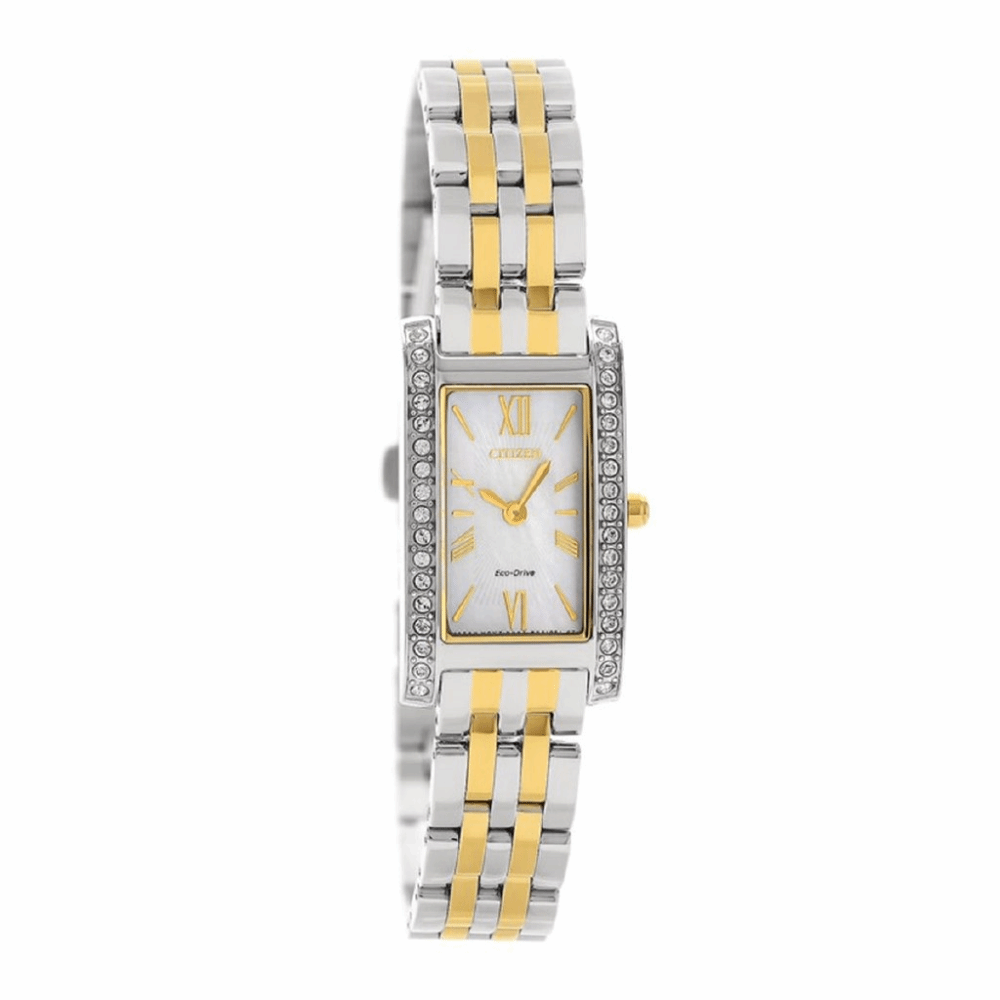 CITIZEN EX1474-85D ECO-DRIVE TWO TONE STAINLESS STEEL WOMEN'S WATCH - H2 Hub Watches