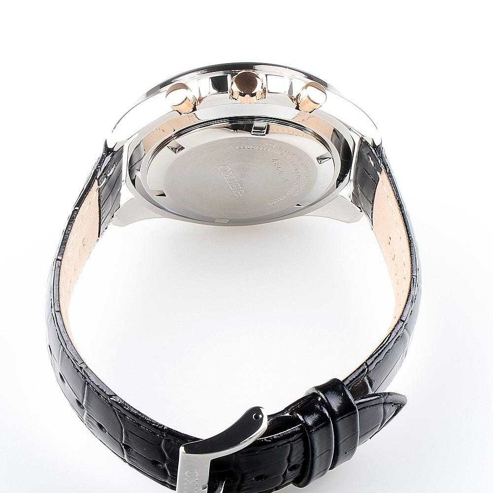 SEIKO GENERAL SSB265P1 CHRONOGRAPH MEN'S BLACK LEATHER STRAP WATCH - H2 Hub Watches