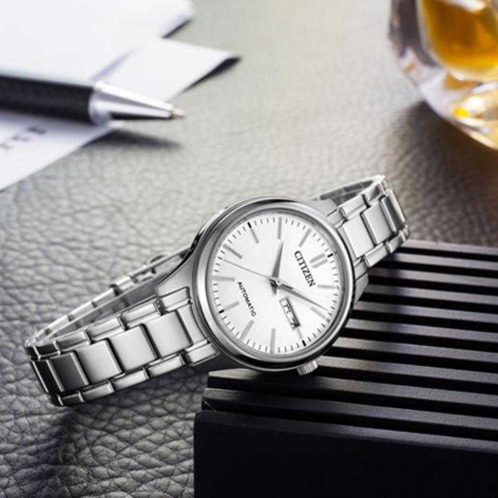 CITIZEN PD7140-58AB AUTOMATIC SILVER STAINLESS STEEL WOMEN'S WATCH - H2 Hub Watches