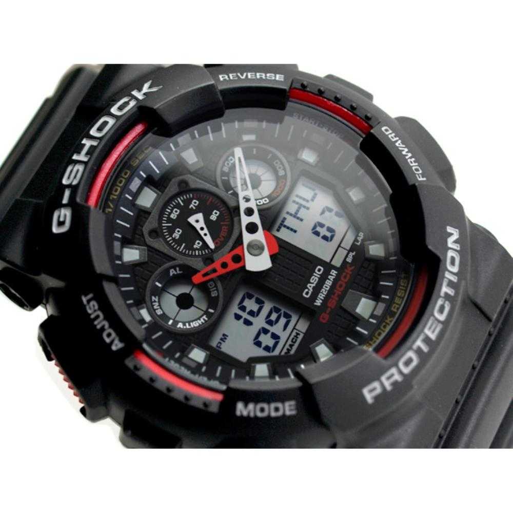 CASIO G-SHOCK GA-100-1A4DR DIGITAL QUARTZ BLACK RESIN MEN'S WATCH - H2 Hub Watches