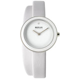 BERING 33128-854 WHITE LEATHER WOMEN WATCH