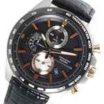 SEIKO GENERAL SSB265P1 CHRONOGRAPH MEN'S BLACK LEATHER STRAP WATCH - H2 Hub Watches