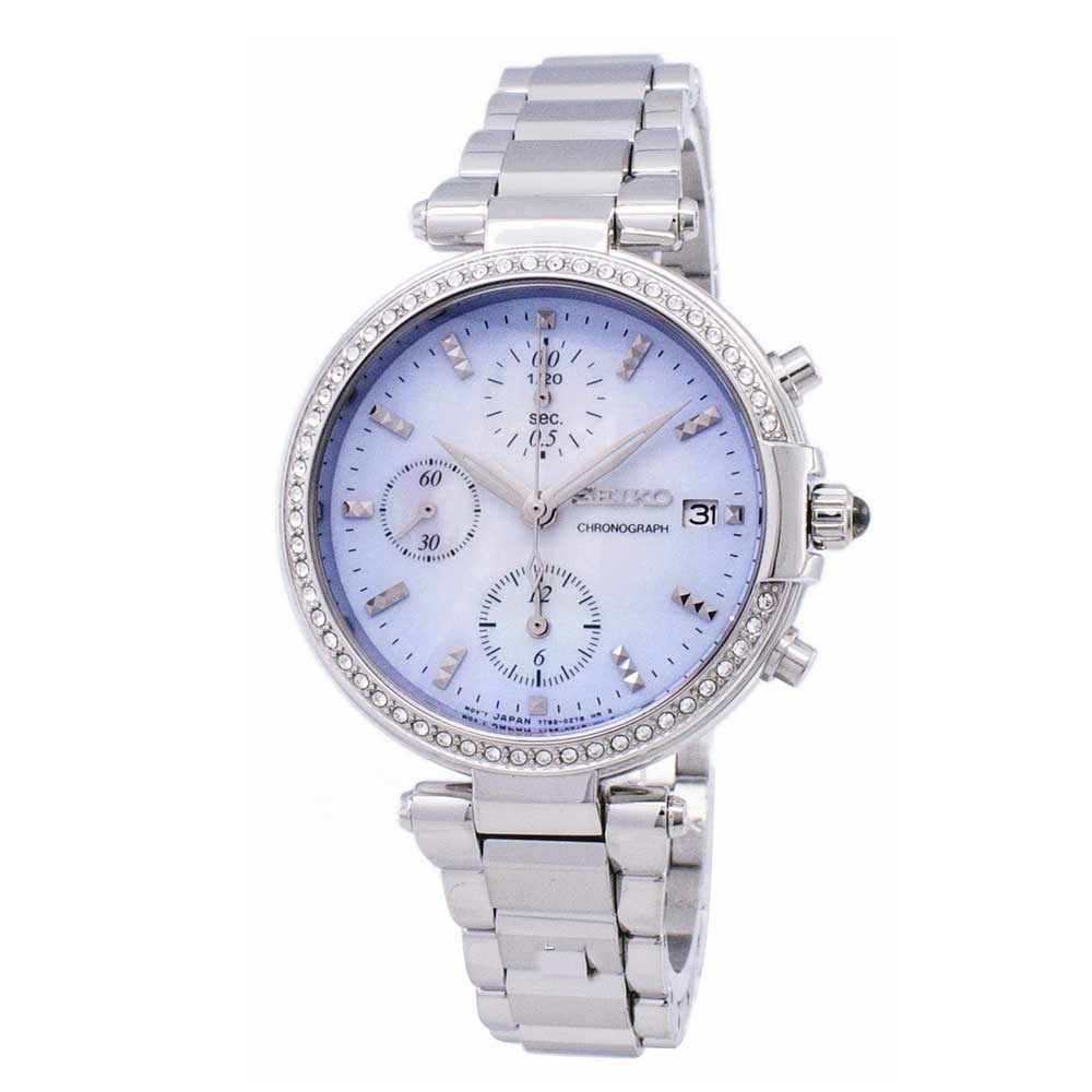 SEIKO GENERAL SNDV39P1 CHRONOGRAPH STAINLESS STEEL WOMEN'S SILVER WATCH - H2 Hub Watches