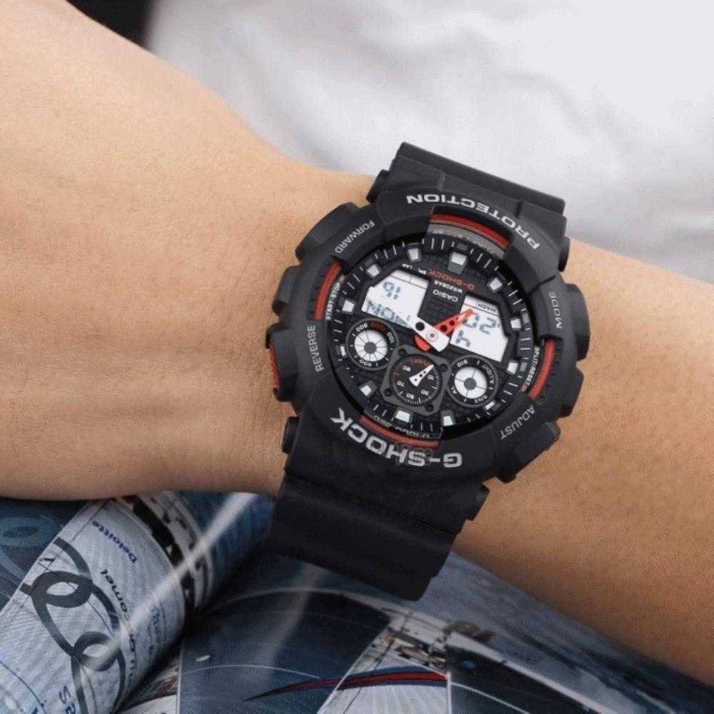 CASIO G-SHOCK GA-100-1A4DR DIGITAL QUARTZ BLACK RESIN MEN'S WATCH - H2 Hub Watches