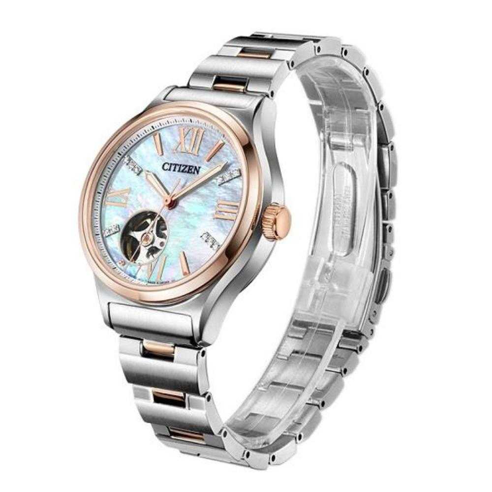 CITIZEN PC1009-51D AUTOMATIC TWO TONE STAINLESS STEEL WOMEN'S WATCH - H2 Hub Watches