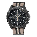 SEIKO CRITERIA SNDH23P1 CHRONOGRAPH MEN'S STRIPED NYLON STRAP WATCH - H2 Hub Watches