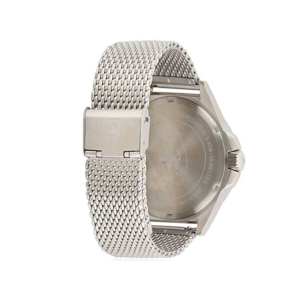 FERRARI SCUDERIA PILOTA ANALOG QUARTZ SILVER STAINLESS STEEL 0830511 MEN'S WATCH - H2 Hub Watches