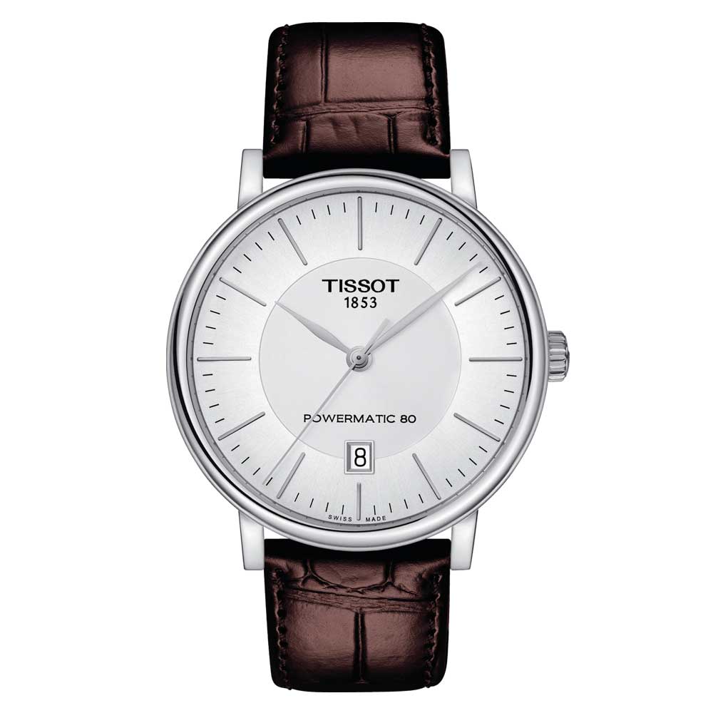 TISSOT T1224071603100 CARSON PREMIUM POWERMATIC 80 MEN'S WATCH - H2 Hub Watches