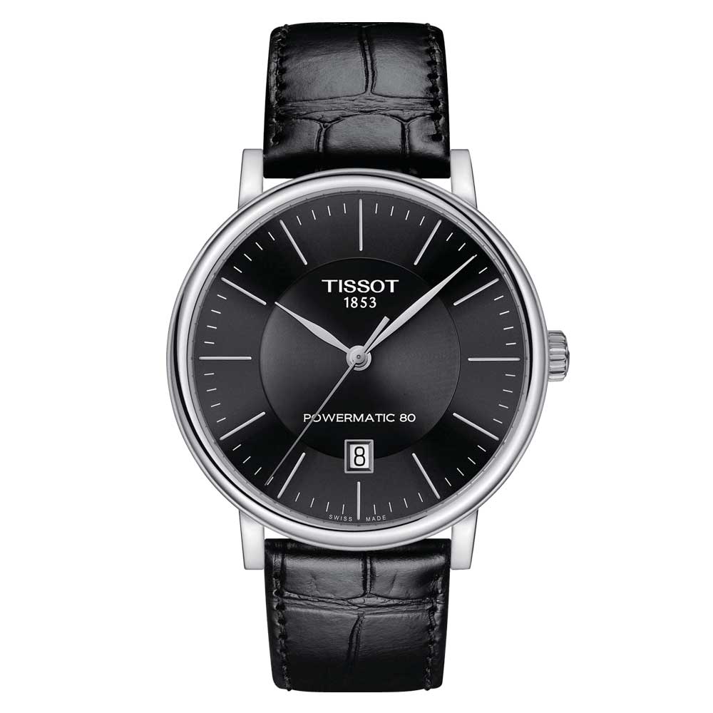 TISSOT T1224071605100 CARSON PREMIUM POWERMATIC 80 MEN'S WATCH - H2 Hub Watches