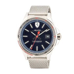 FERRARI SCUDERIA PILOTA ANALOG QUARTZ SILVER STAINLESS STEEL 0830511 MEN'S WATCH - H2 Hub Watches